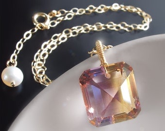 Custom Made to Order - 14k Ametrine Necklace