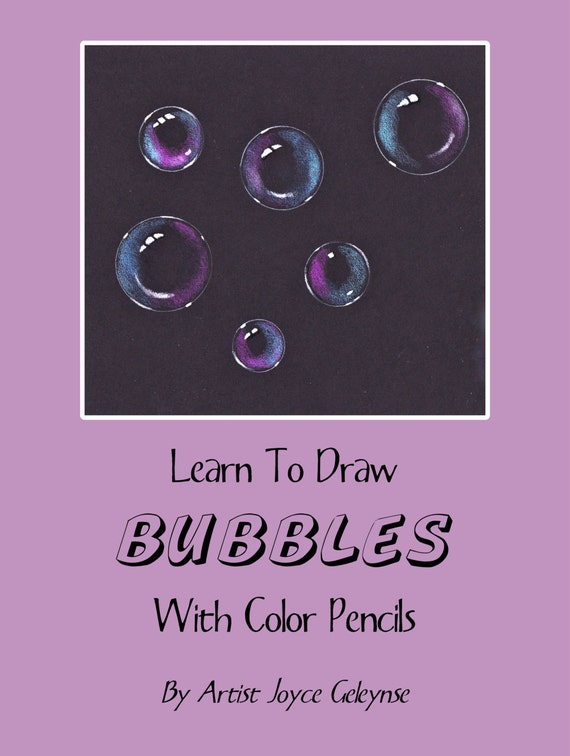 Items similar to Draw Bubbles in Color Pencil Short PDF Tutorial, Black Paper, Make Realistic