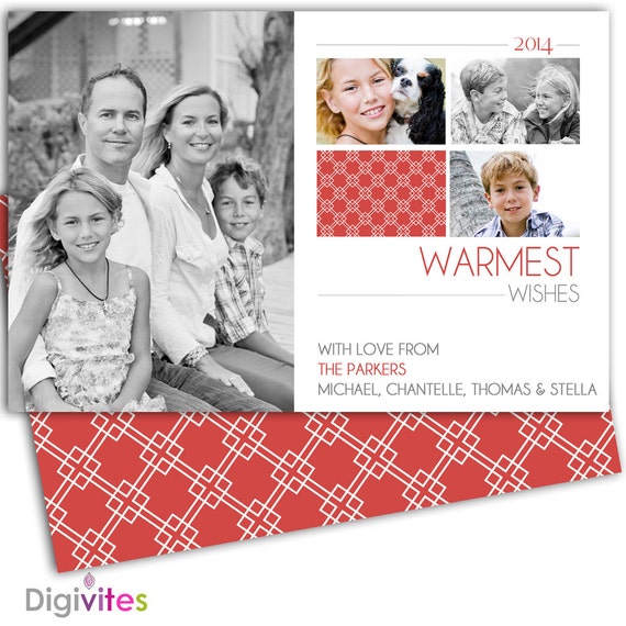 Custom Photo Christmas card/Photo Holiday Card/Digital file/