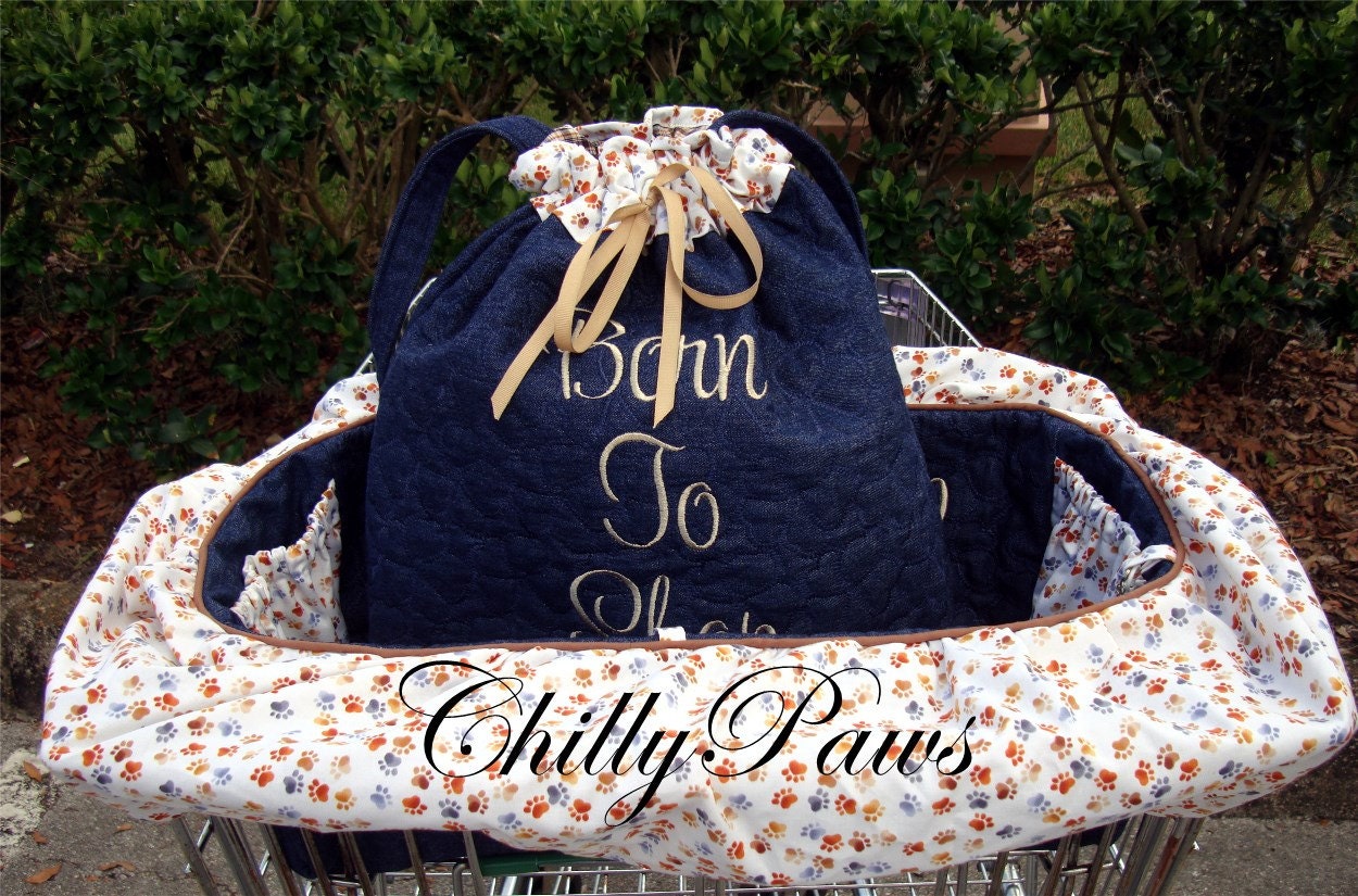 Dog Cart Cover Shopping Cart Cover for Dogs Quilted by rendachs