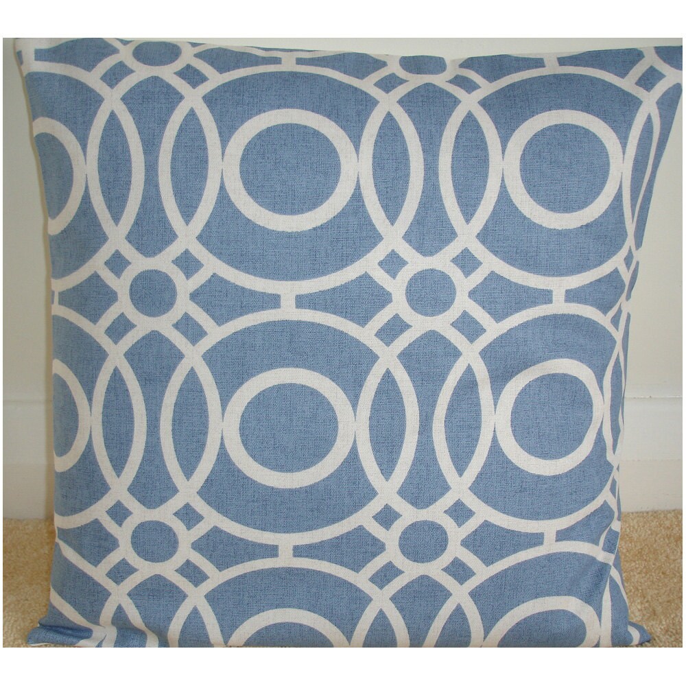 Blue 24x24 Pillow Cover 24 Modern Cushion Case Sham Slip