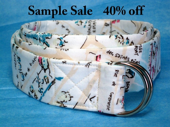 white fabric belt