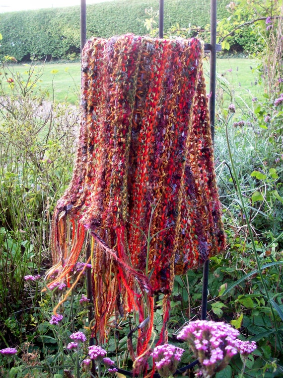 October scarf, statement piece, luxury knitwear, unique, hand knitted