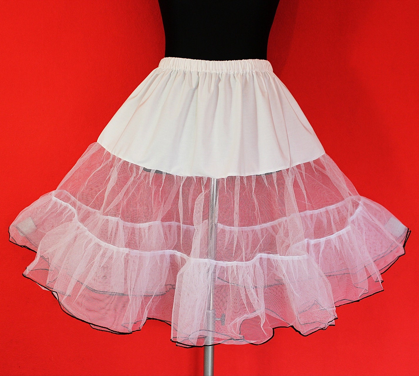 plus size knee length petticoat