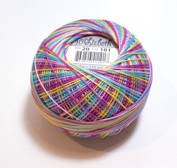 Variegated Tatting Thread Lizbeth Size 20 Cotton Crochet