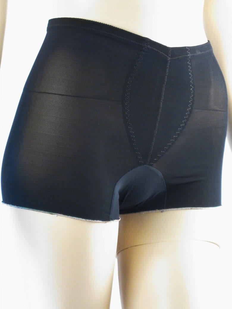Vintage Black Panty Girdle Brief Sz Small