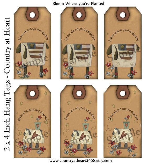 Items similar to Instant Download Bloom Where You're Planted 2x4