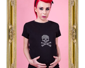 Bones and Bling Short Sleeve Maternity Tee