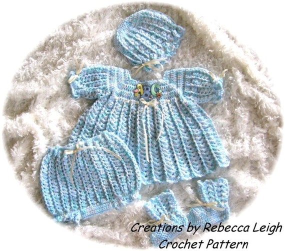 Crochet Pattern for Baby Girl Dress...........Peppermint Baby