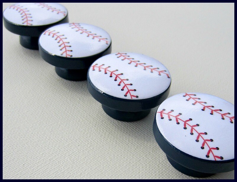 Baseball Knobs Sports Navy Base Sports Theme Knobs