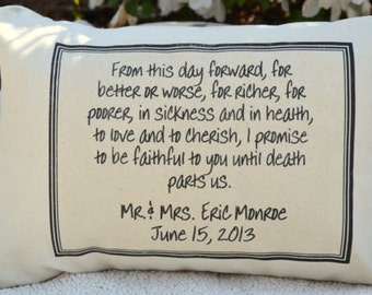 Wedding vows printed, wedding vows frame, wedding vows, cotton anniversary, 2nd anniversary, ceremony idea, bible gift for her, commitment
