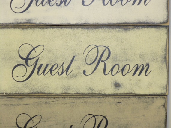 GUEST ROOM SIGN / shabby guest room / wood guest by SophiesCottage