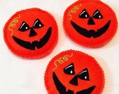 Christmas in July Sale Halloween Pumpkin Felt bean bags Set of 3 Perfect for Halloween games party favors, school treats busy bags or quiet Il_170x135