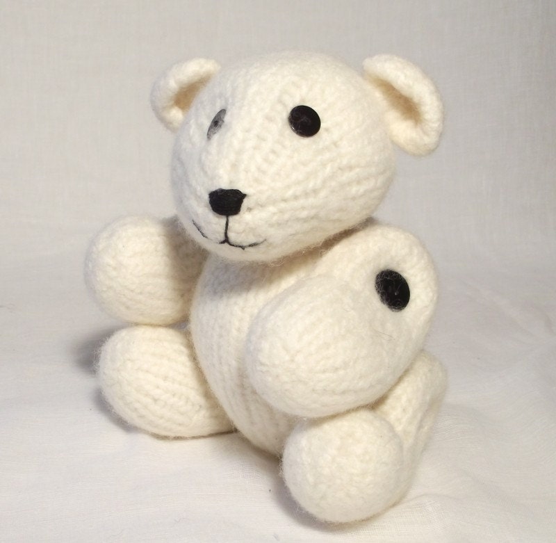 Polar Bear Knitting Pattern from ClaireFairallDesigns on Etsy Studio