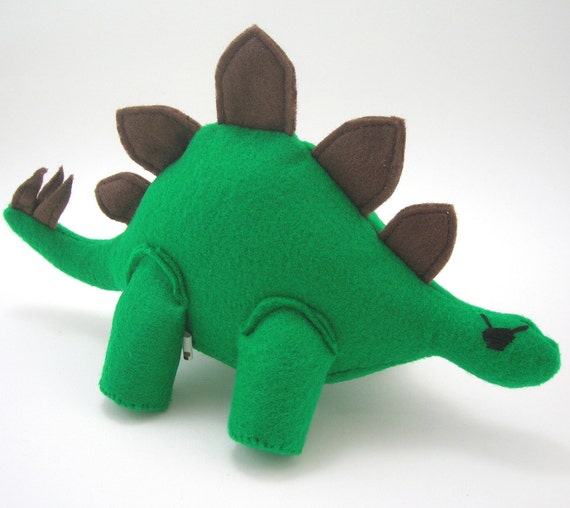 green stegosaurus plush