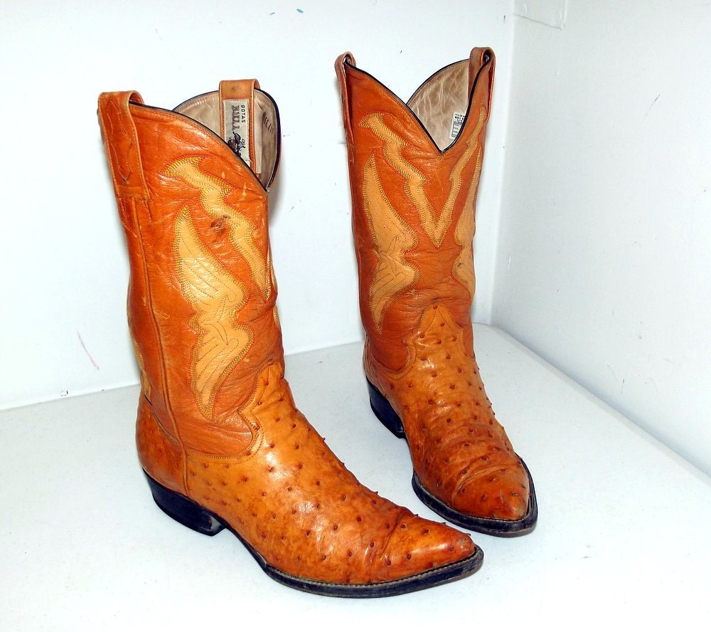 blue and orange cowboy boots