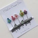 Millefiori Flower Pins - Decorative Embellishment Pins
