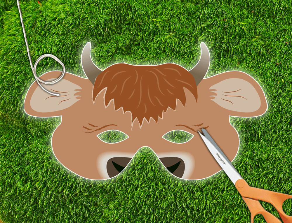 Modest image intended for cow mask printable pdf Slobbery image regarding cow mask printable pdf