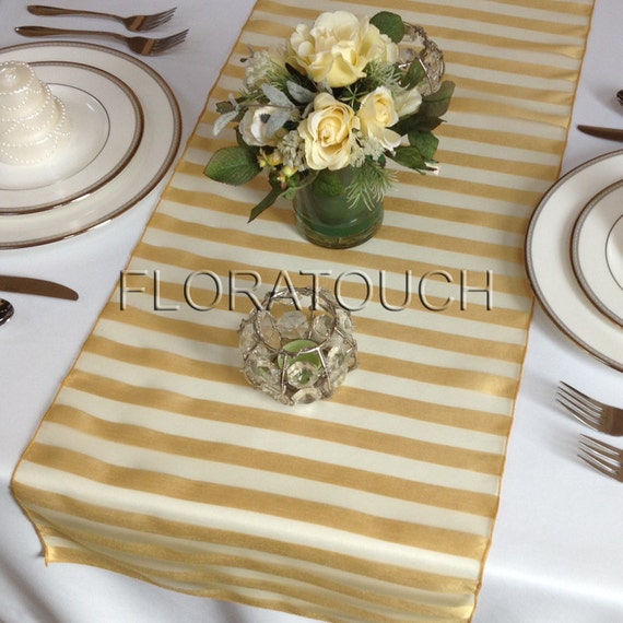 gold striped organza wedding table runner gold striped organza wedding table runner
