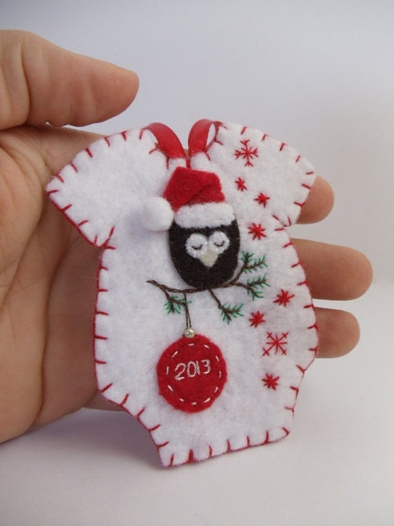 Baby's First Christmas Felt Onesie Ornament