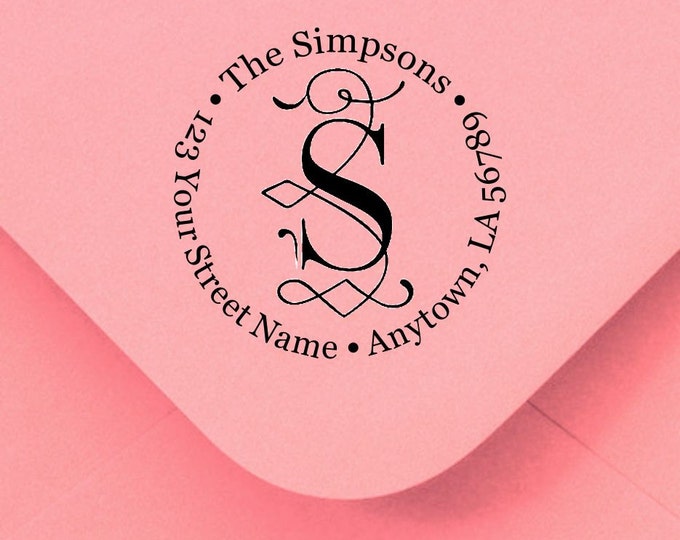 Personalized Self Inking Return Address Stamp - self inking address stamp - Custom Rubber Stamp R65