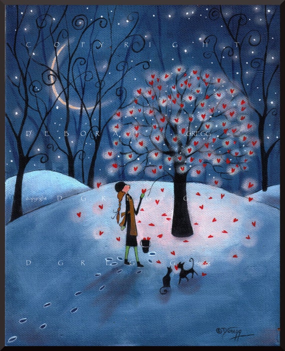 Take As Much As You Need a Valentines Love Hearts Winter Moon