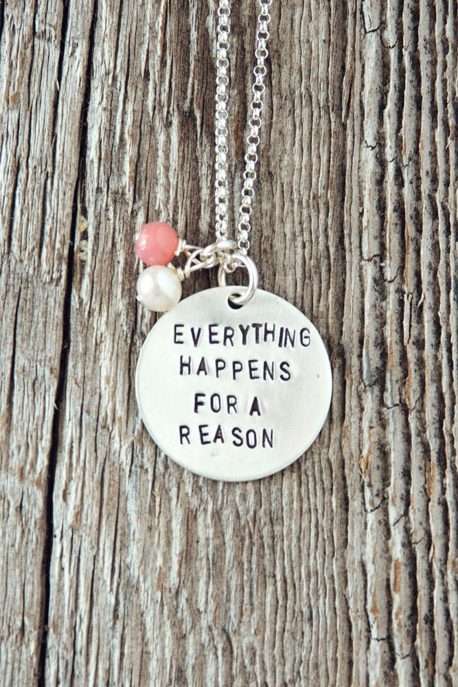 Everything Happens for a Reason Necklace by charmedcollections1