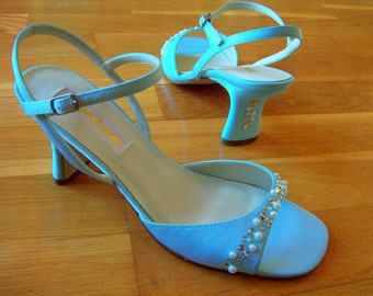 Wedding tie dye something blue bridal pump shoe by calla318