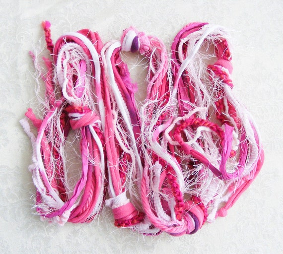 Valentine Long Fuzzy Layered Knotted Skinny Scarf by meiguidesigns