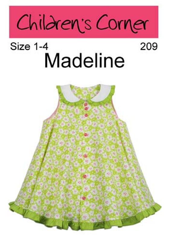Last one Children's Corner Sewing Pattern Madeline Size