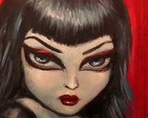 ... eye sexy Goth Chick tragen Misfits Shirt GICLÉE-Druck von Nina Freitag