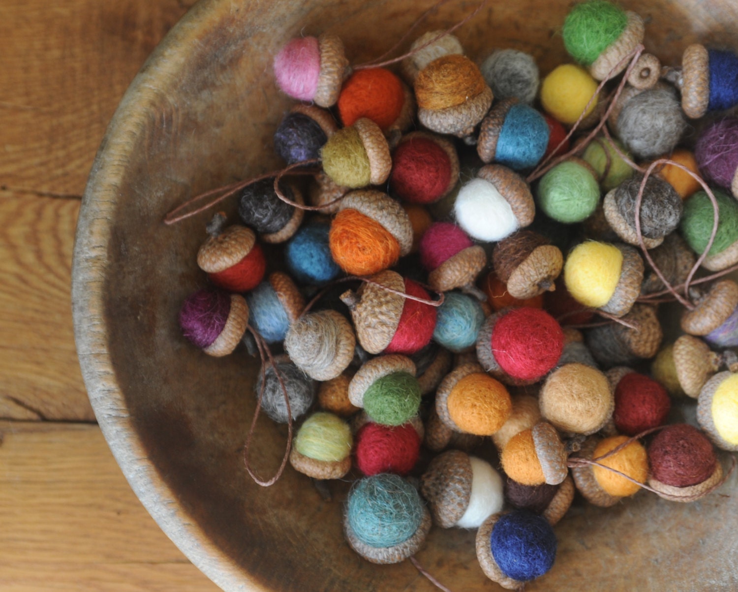 Felted Wool Acorns OR Acorn Ornaments You pick the Colors