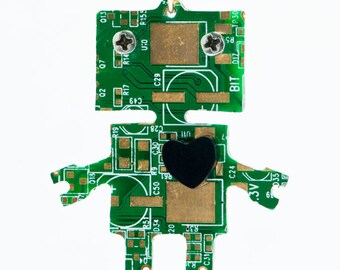 Robot Pendant-Computer Jewelry necklace-Robot for her-PCB-For Geek-Gift For Her-Industrial Chic-Industrial Design Jewelry-Geeky-CyberPunk-MJ