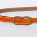 Orange Leather Narrow Belt