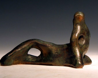 Bronze Sculpture Reclining Nude, after Henry Moore by Lazaroff bronze statue bronze carving fine bronze statue