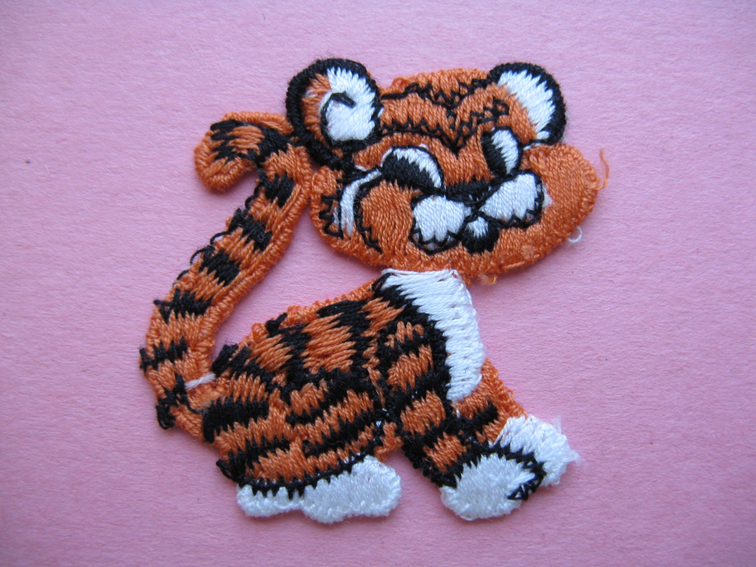 Download tony the tiger applique patch. 1960's orange and black