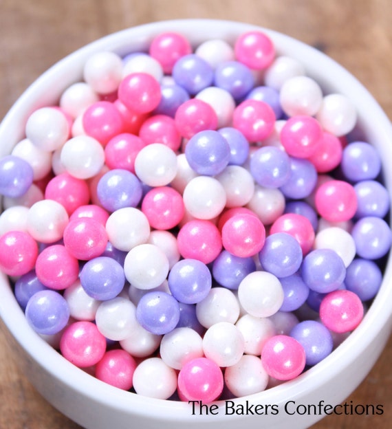 Princess Sugar Pearls Sprinkles in Pearl Pink Pearl Purple