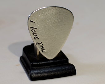 Collana Con Plettro Per Chitarra In Argento 925 - Gioiello A Tema Musicale, Regalo Originale Per Musicisti E Appassionati Di Musica