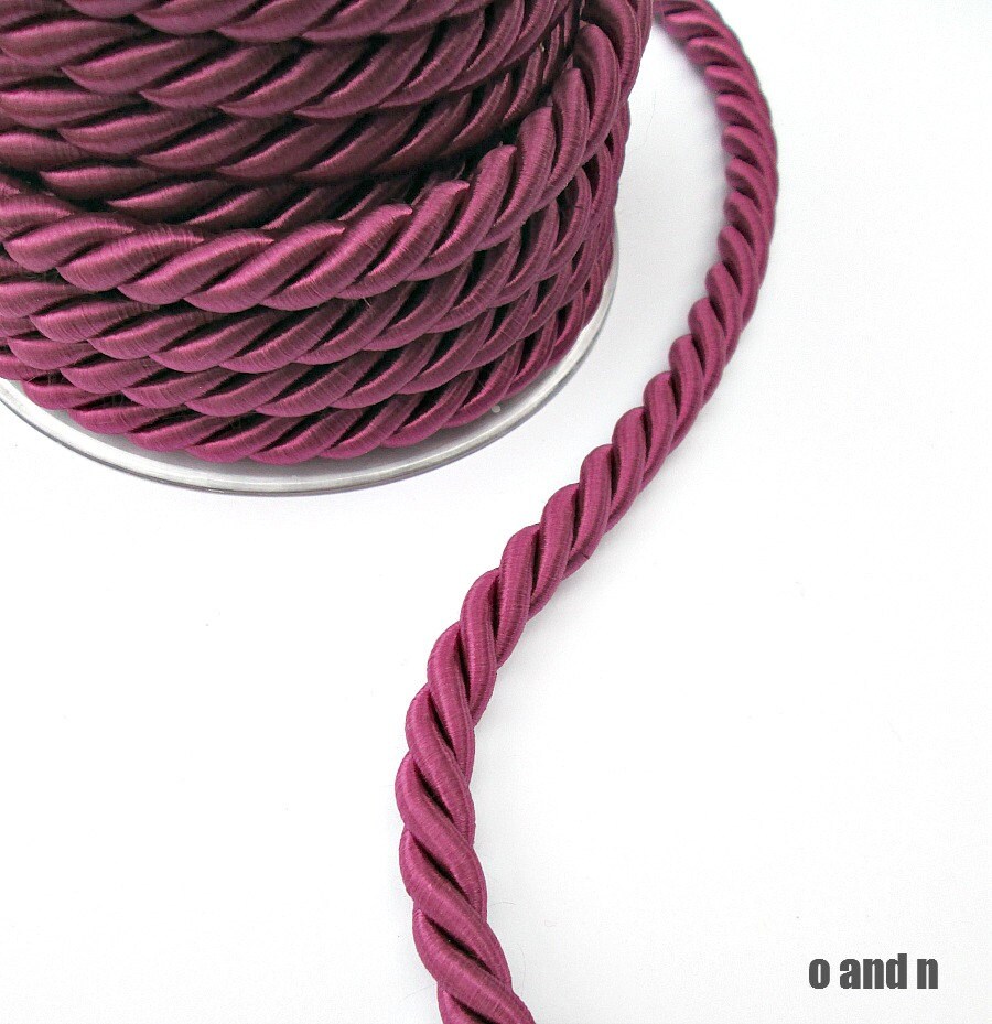 twisted silk cord 9mm purple satin rope 1 meter twisted silk cord 9mm purple satin rope 1 meter