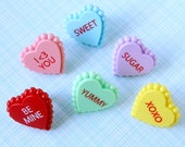 Conversation Heart Cupcake Toppers - Valentine's Day Cupcake Topper Rings (12) Il_170x135