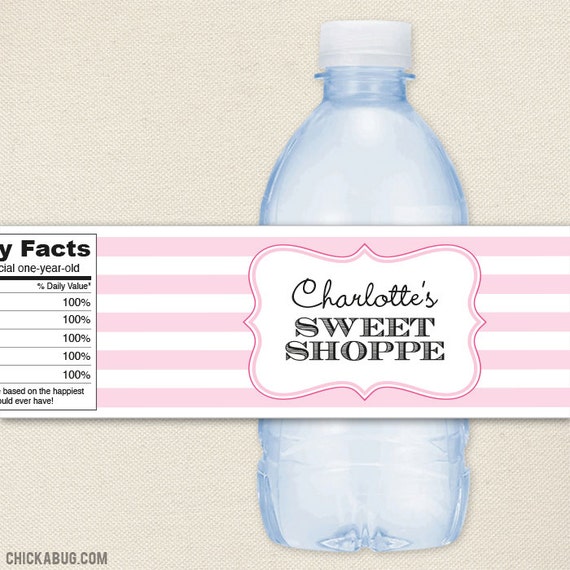 Sweet Shoppe Party - 100% waterproof personalized water bottle labels Il_570xn