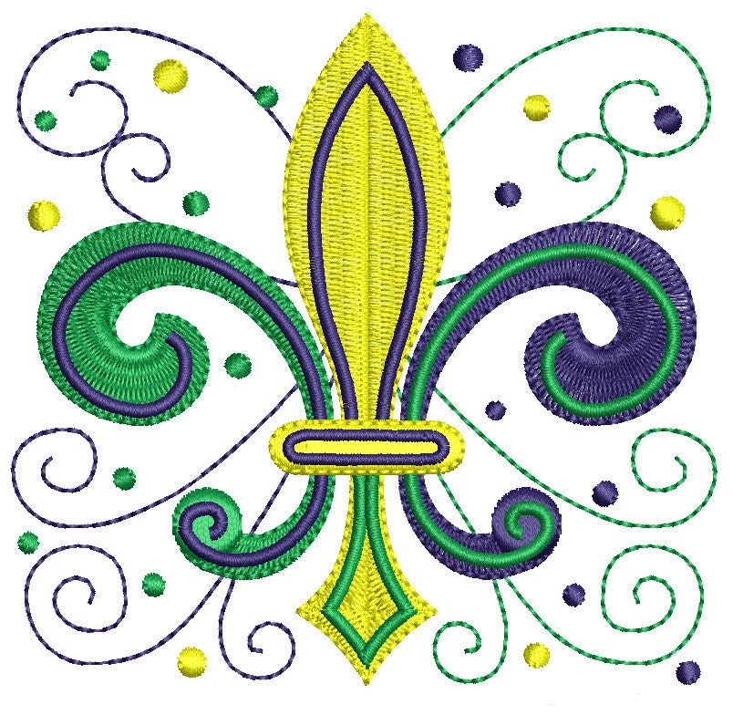 Fleur de lis machine embroidery design. Fun and by Embroidalot