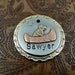 Custom Dog ID, Canoe, ID Tag, Dog Tag, Personalized Dog Collar Tag, Dog in Canoe