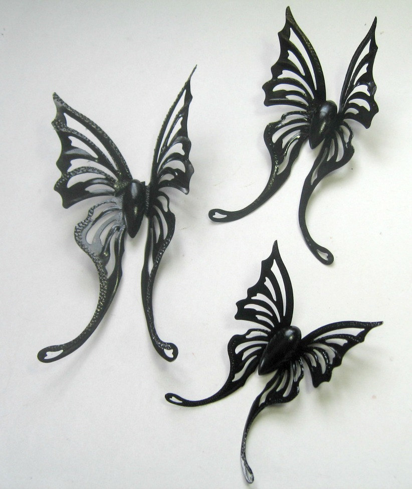 Black Butterflies Wall Decor Vintage Black Metal Butterfly