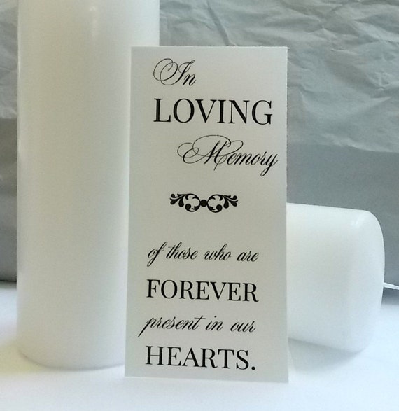 Memorial Candle Decal In Loving Memory DIY by AndrewsPondCrafts