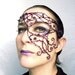Purple vine half mask, handmade, womens, costume, accessories, masquerade, mardi gras