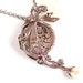 Steampunk Necklace Dragonfly Filigree Victorian Necklace Steampunk Style Blue Victorian Steampunk