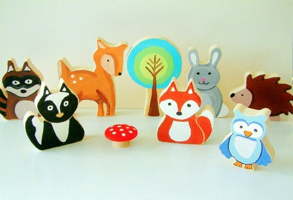 woodland animal toy set