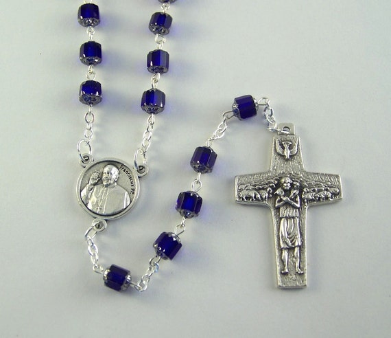 Pope Francis Rosary with Good Shepherd Cross 115