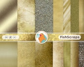 Gold Digital Paper - Golden Glitter Background - Gold Leaf Textures - Metallic Foil - Elegant Formal Shine - Basics -Download Il_170x135
